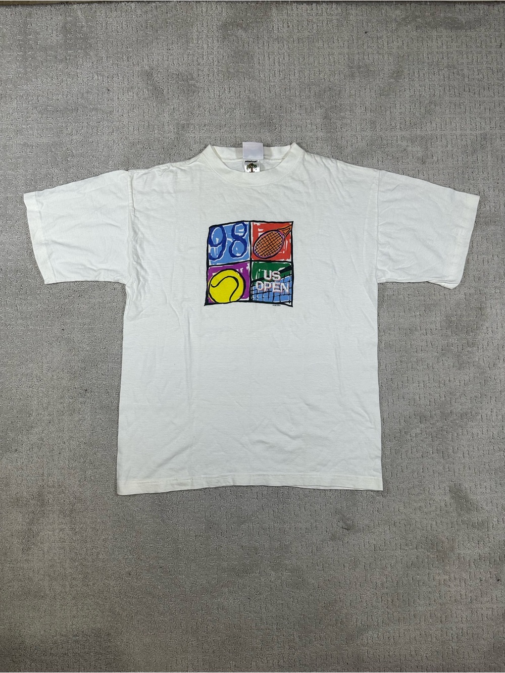 Vintage US Open 98 Graphic Tennis T-Shirt - White